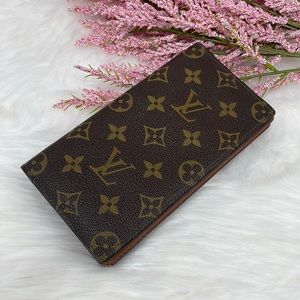 063  Auth Louis Vuitton Monogram Checkbook Long Wallet Datecode: 8905 CT